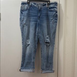 Edgely Blue Denim Distressed
